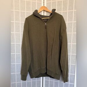 Tasso Elba Men's Forest Green Zip-Up Sweater